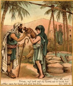 19_Colrd B_Abraham & son s wife The-Coloured-Picture-Bible-for-Children - Published about 1900 by the Soc for Promoting Christianity abraham_sends_for__sons_wife.jpg - 1464 x 1720 (615kb)